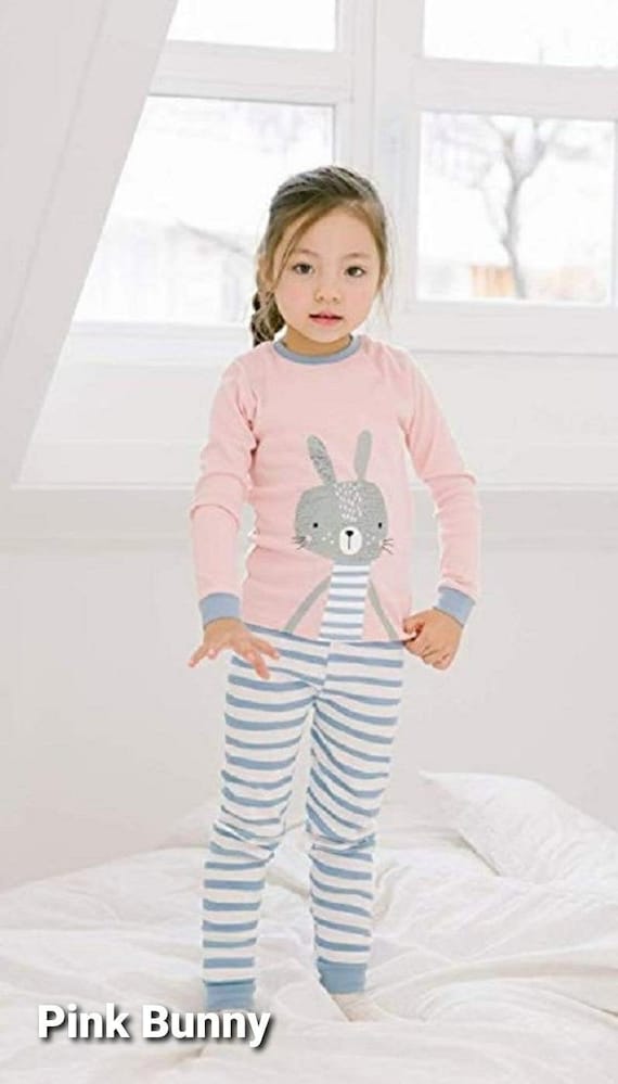 Bunny Girls Pajamas for 1 to 12 Years Old Girls Jammies for Bunny