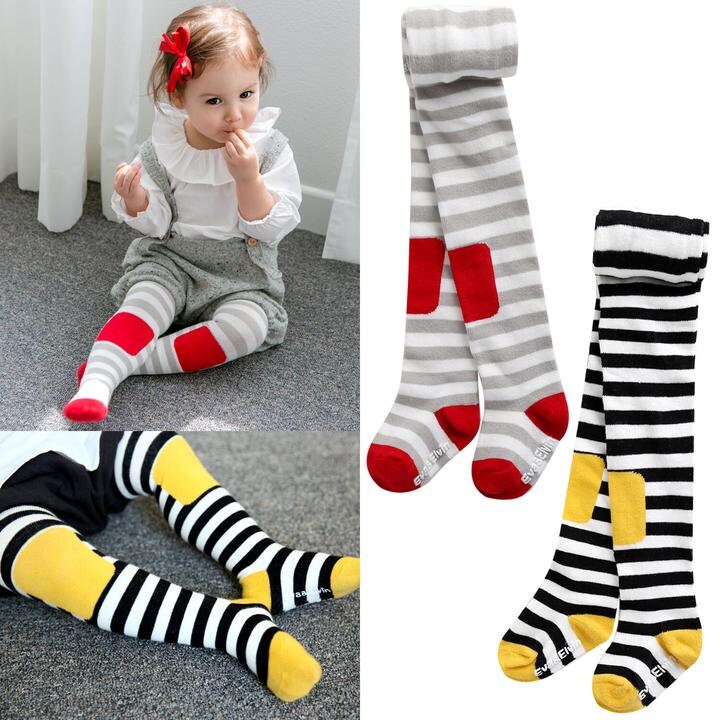 Gray Striped Tights -  Canada