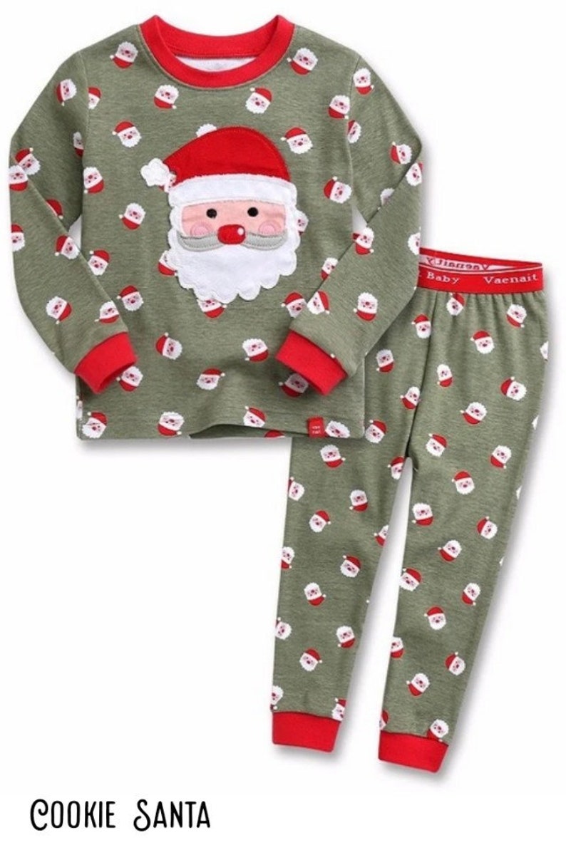 Christmas Baby Pajama Set Toddler Santa Pajamas Baby Rudolph Etsy
