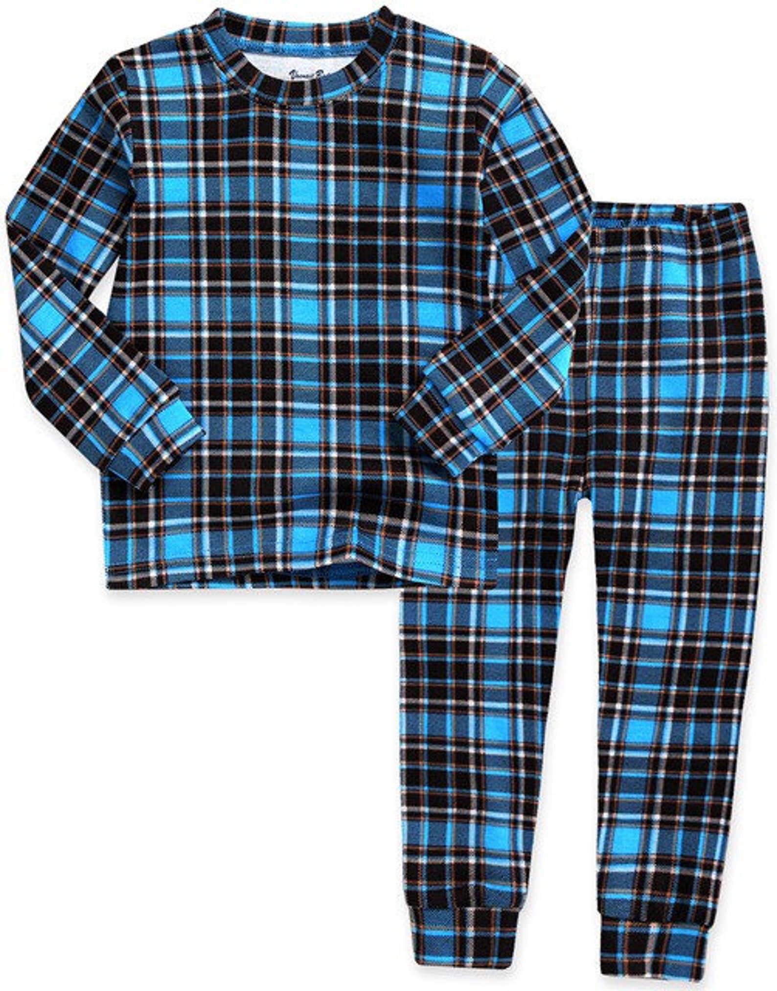 Tartan Check Kids Kids Long Sleeve Pajamas Baby Modal Pajama Etsy Canada