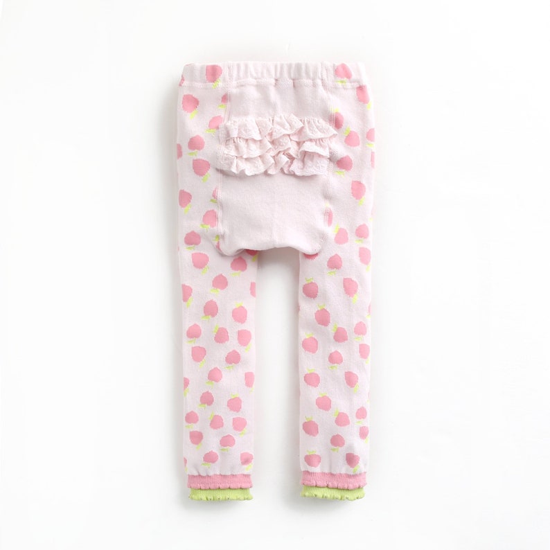 Baby Girl Frill Leggings for Everyday Infant Apple Pink Etsy