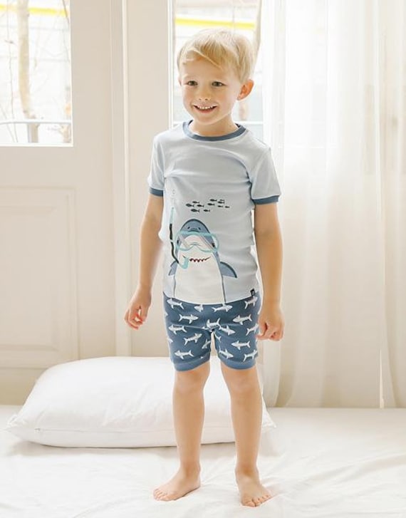 Pijamas de verano para niños de tiburón para niños de 1 a 8 Etsy España