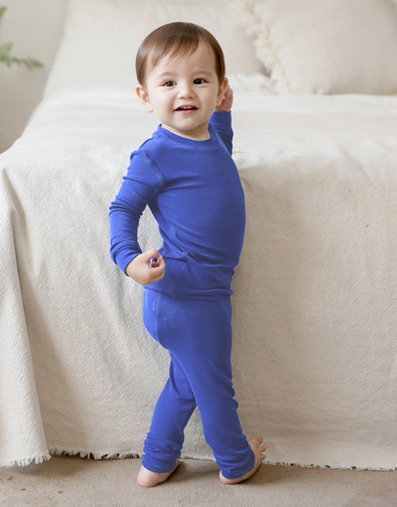 New Colors Modal Solid Color Kids Tencel Pajamas, Baby Modal