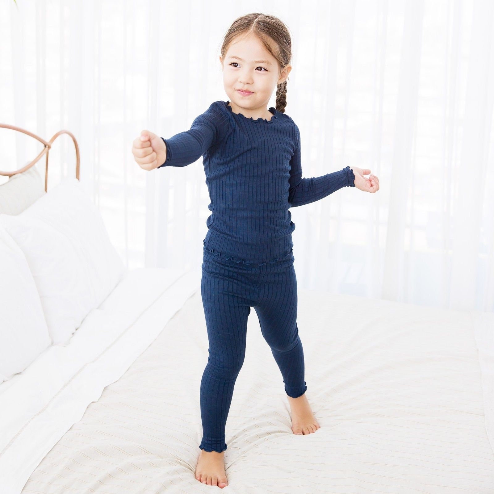 New Arrivals Modal Cloud Baby, Toddler and Kids Tencel Pajama Sets sky,  Navy, Brown, Grey, Latte, Pink, Indi Pink 