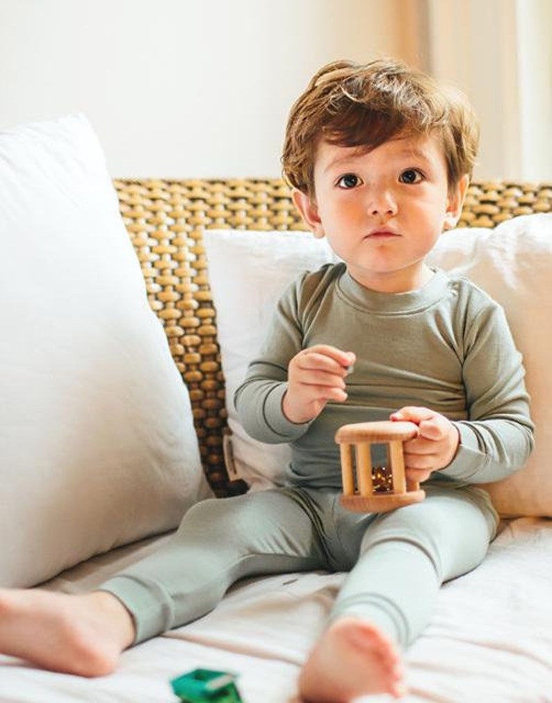Modal Solid color Kids Pajamas Baby Modal Pajama Set Toddler | Etsy
