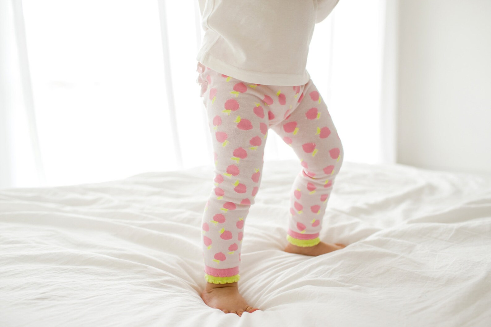 Baby Girl Frill Leggings for Everyday Infant Apple Pink Etsy