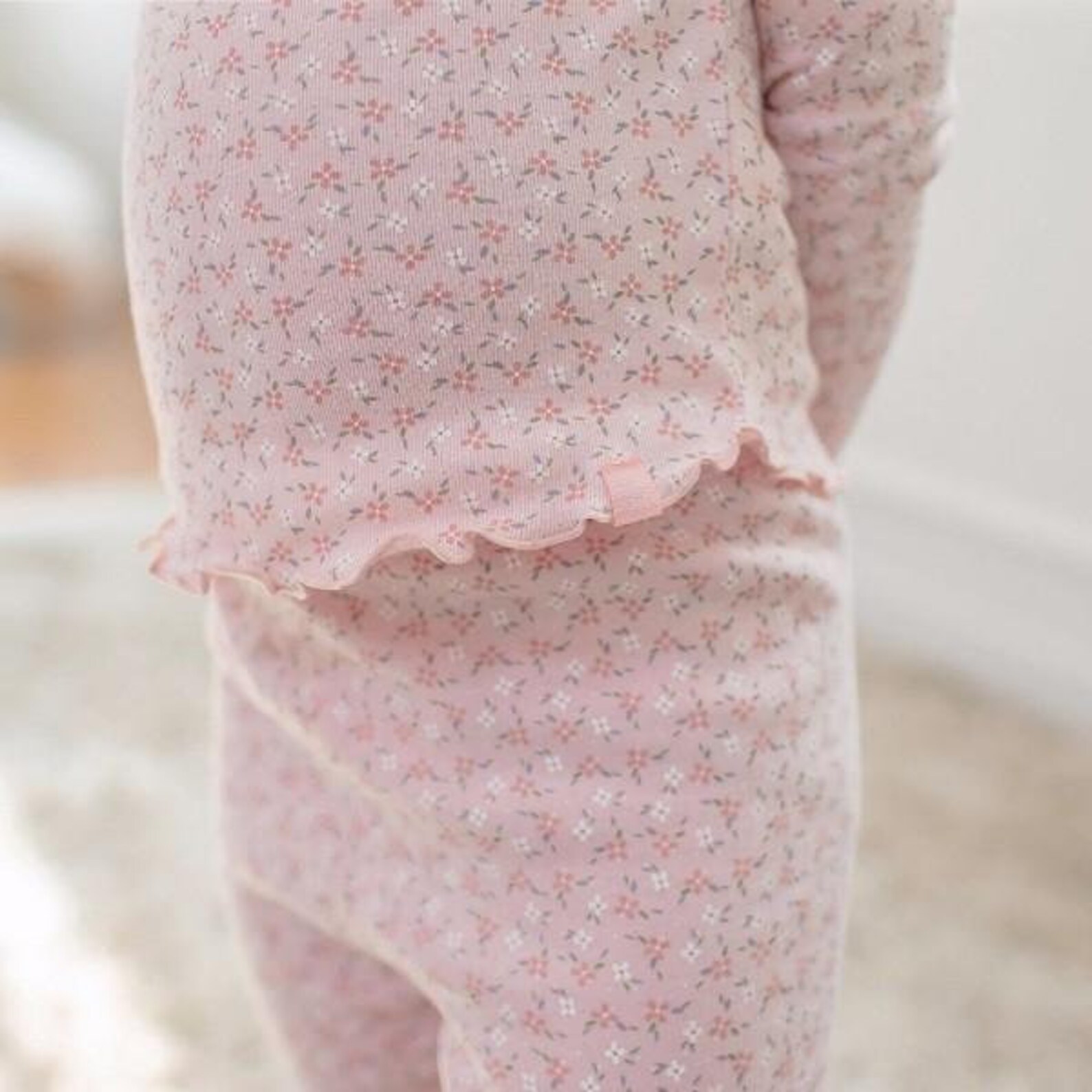 Flower Pink Long Sleeve Pajamas Girls Flower Pajamas Toddler Etsy