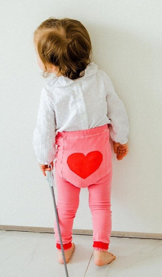 Kids Hearts Design Thermal Leggings / Infants & Toddlers Hearts