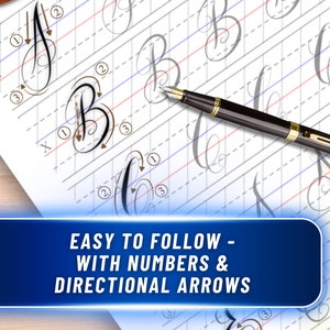 Calligraphy Practice Sheet - Uppercase 'A-Z'