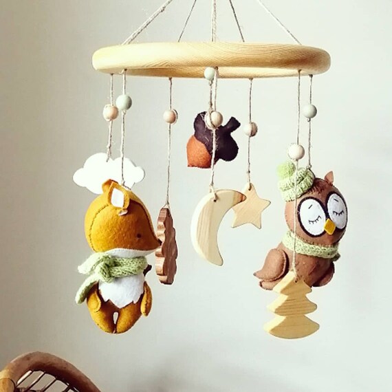 woodland crib mobile