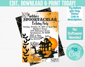 Etsy Halloween Party Invitations