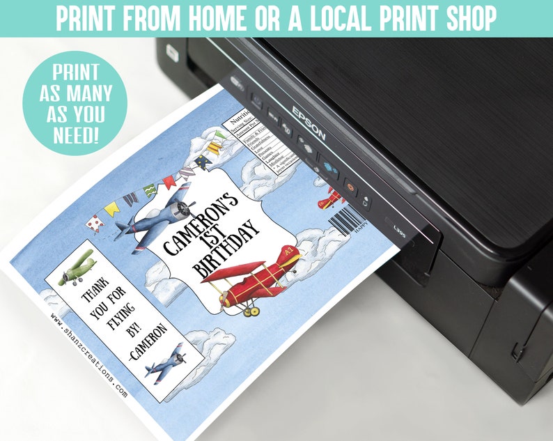 Editable Airplane Chip Bag Airplane Printable Instant Etsy