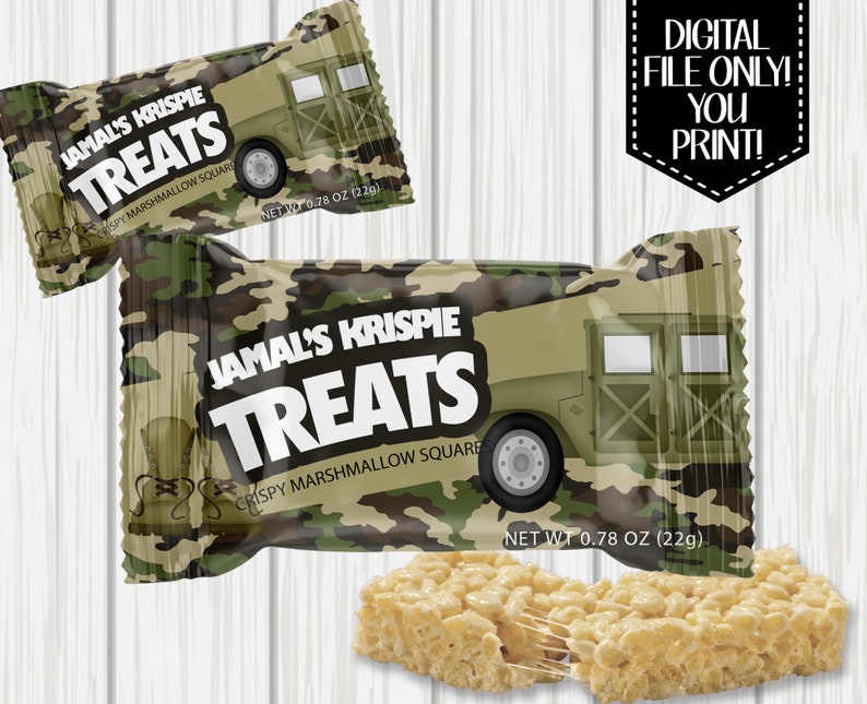 Army Marshmallow Squares DigitalArmy Favor Camouflage Etsy
