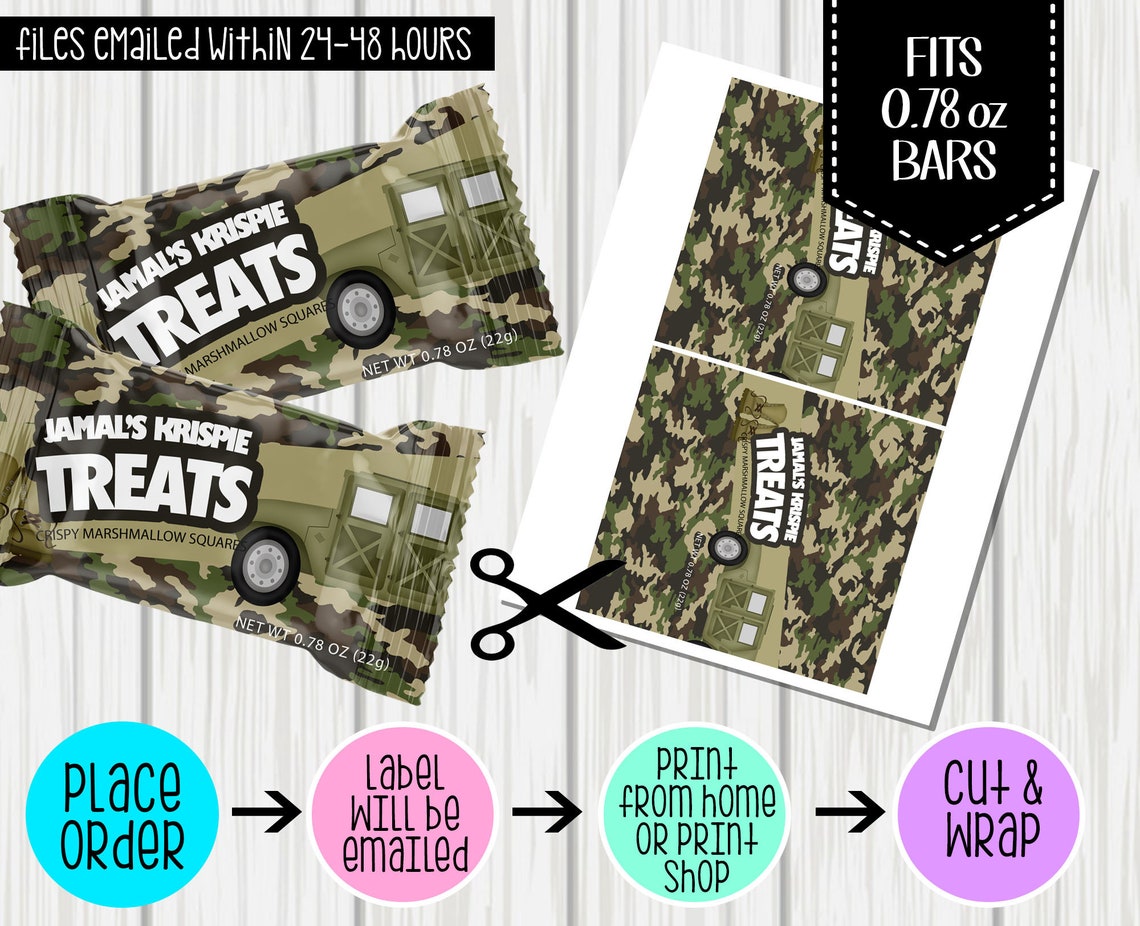 Army Marshmallow Squares DigitalArmy Favor Camouflage Etsy