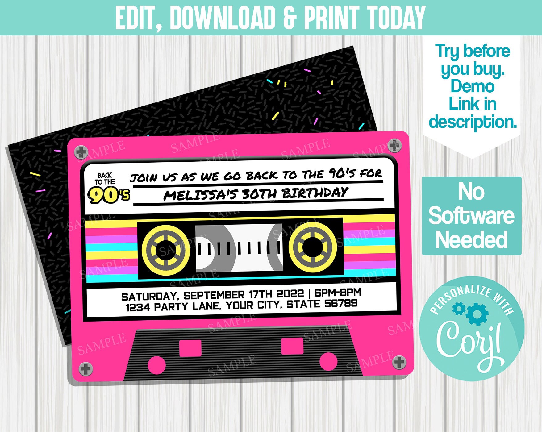 Invitation Cassette - Etsy
