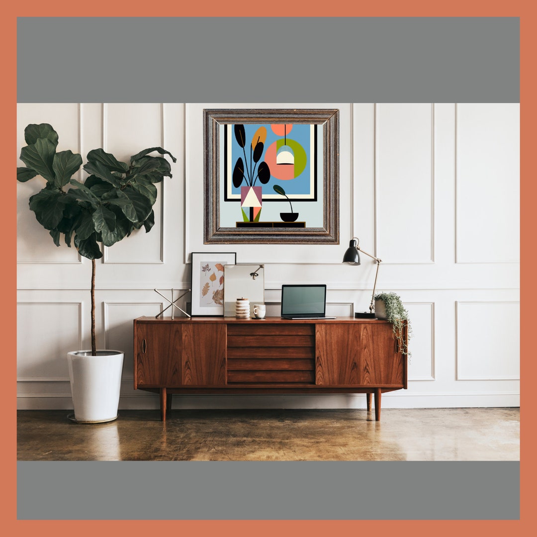 Printable Vintage Art Framed Vintage Art Vintage Poster Art Mid Century