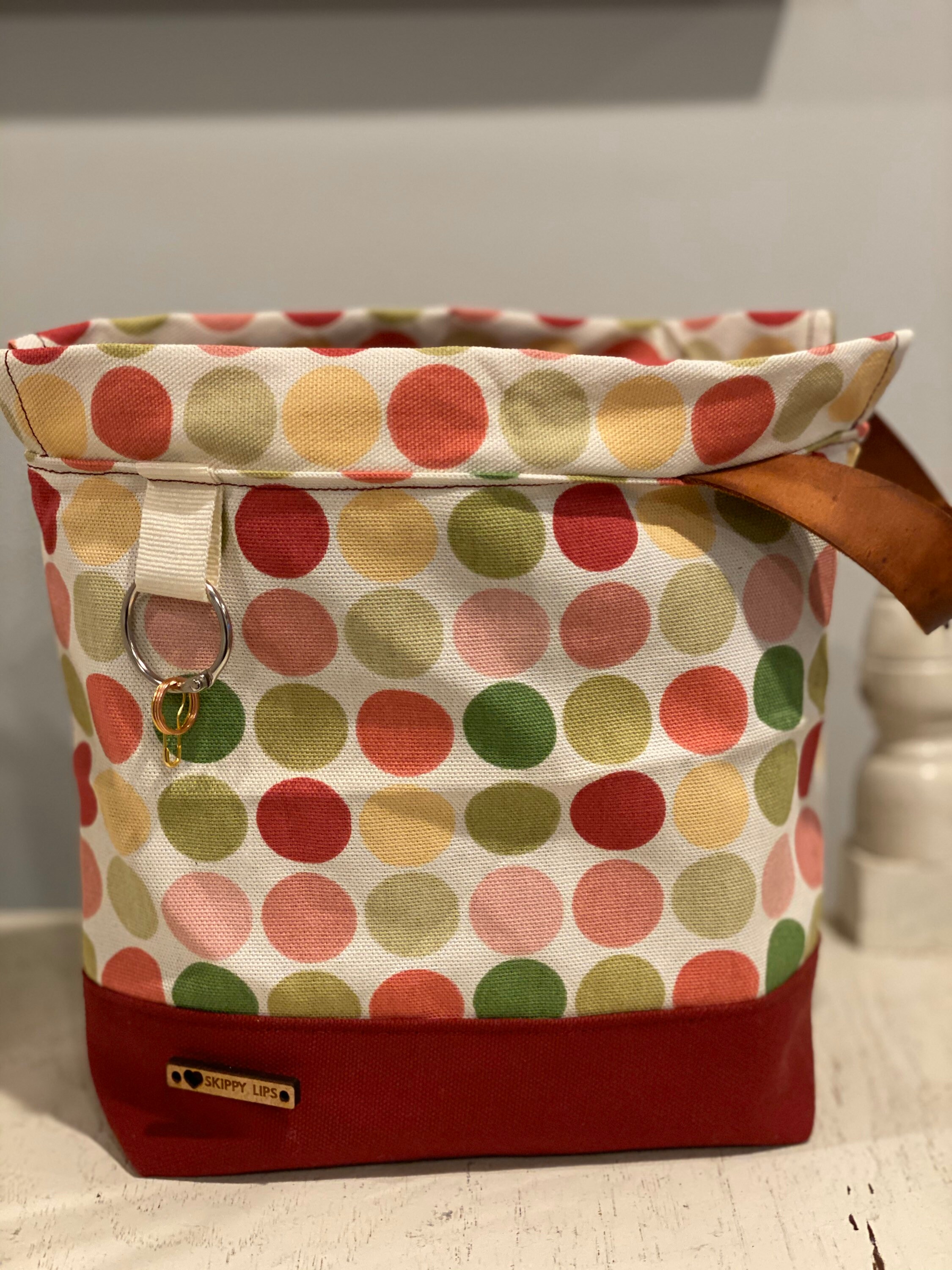 Buy Small Knit Project Bag With Drawstring. Fully Lined With Genuine