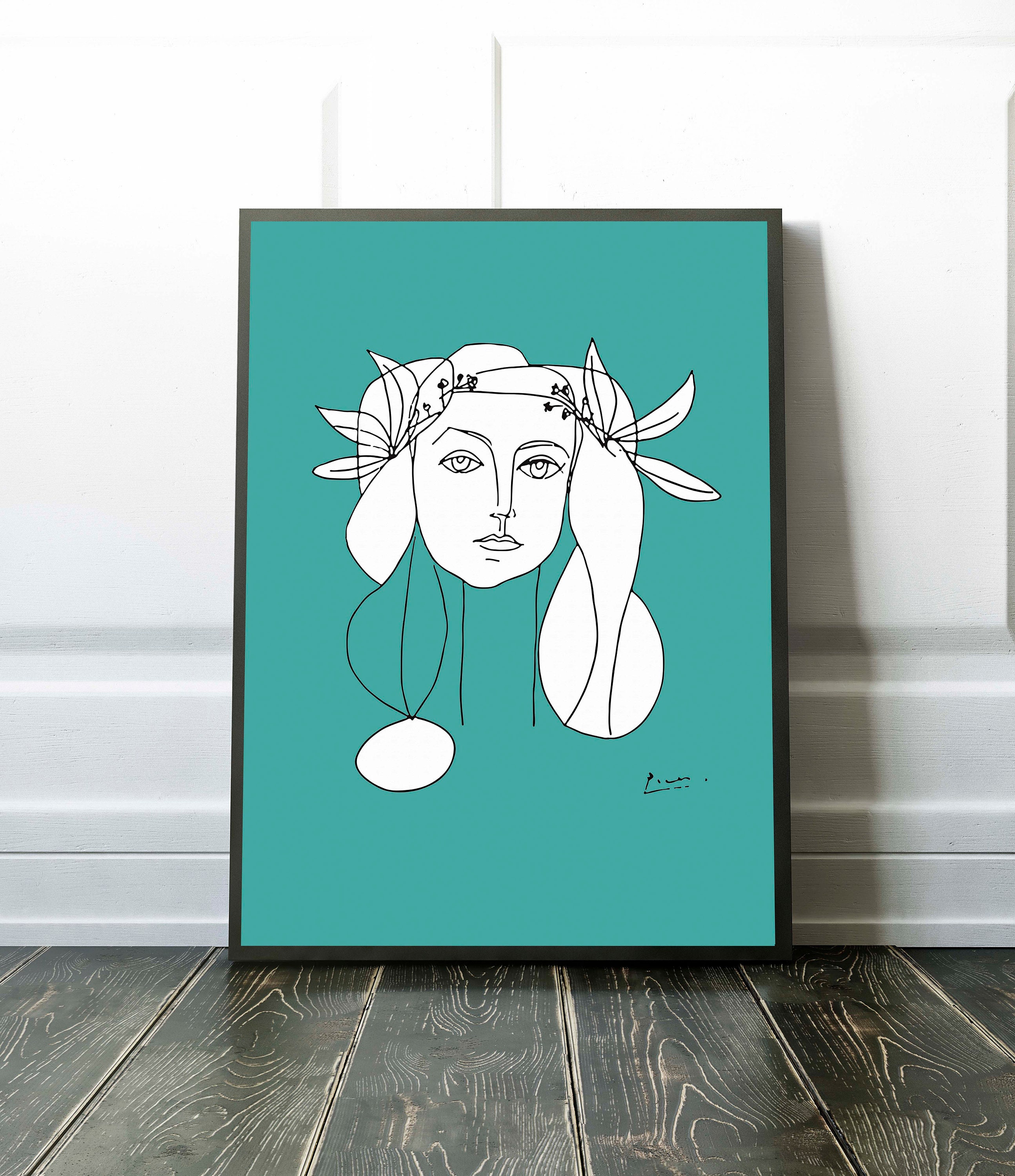 Picasso Art Print Picasso Modern Minimalist Picasso Poster Etsy