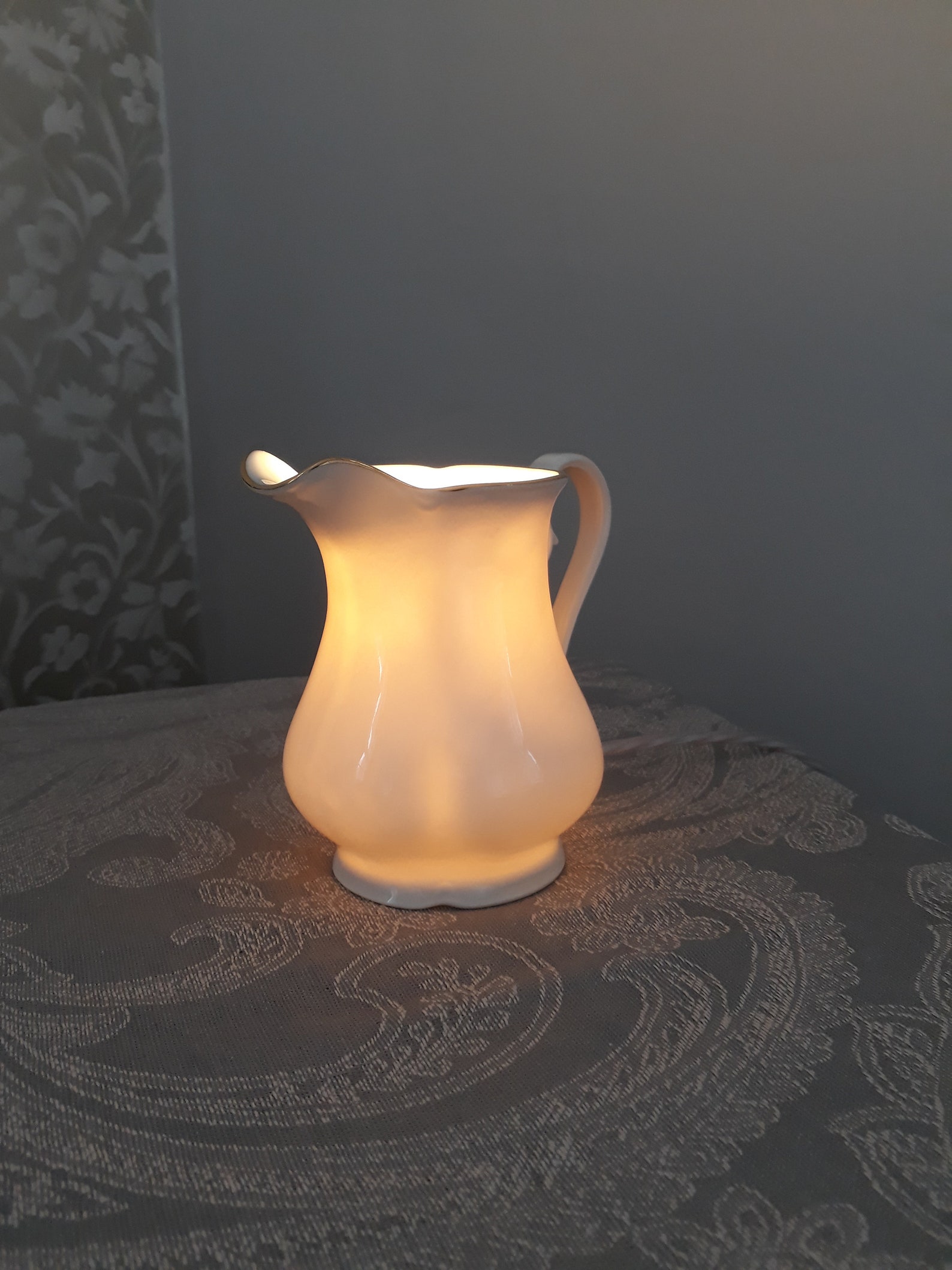 Milk Jug Lamp Plug in Bedside/table Light Etsy
