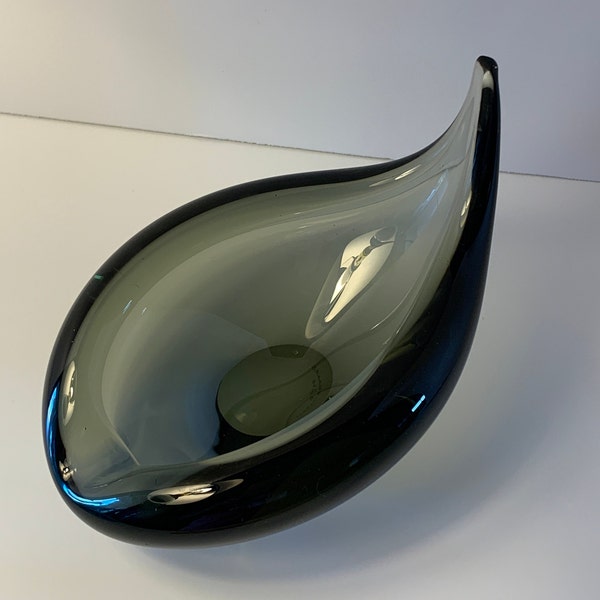 MCM Handblown Smoke Art glass signed Holmegaard by Per Lutkin 1960