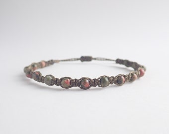 believe | macramé bracelet, unakite, vision, openness, healing, positivity, release, balance, grounding, alignment, perseverance, gratitude