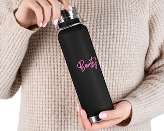 Edelstahl-Wasserflasche - Flasche für Fitnessstudio - Flasche für Mädchen - Geschenk für sie - Kupfer-Vakuumisolierte Flasche, 22 Unzen Wasserflasche