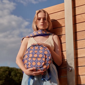 Tiny Cotton Backpack: Sunny Pattern Mini Purse