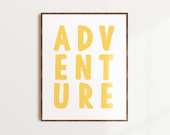 Adventure Printable Wall Art, Rustic Nursery Decor, Adventure Nursery Prints, Travel Quotes Wall Art, Quotes For Kids Room, Classroom Poster