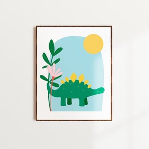Dinosaur Printable Wall Art, Dinosaur Nursery Wall Art, Stegosaurus Print For Kid Room Decor, Gender Neutral Nursery, Dinosaur Birthday Gift