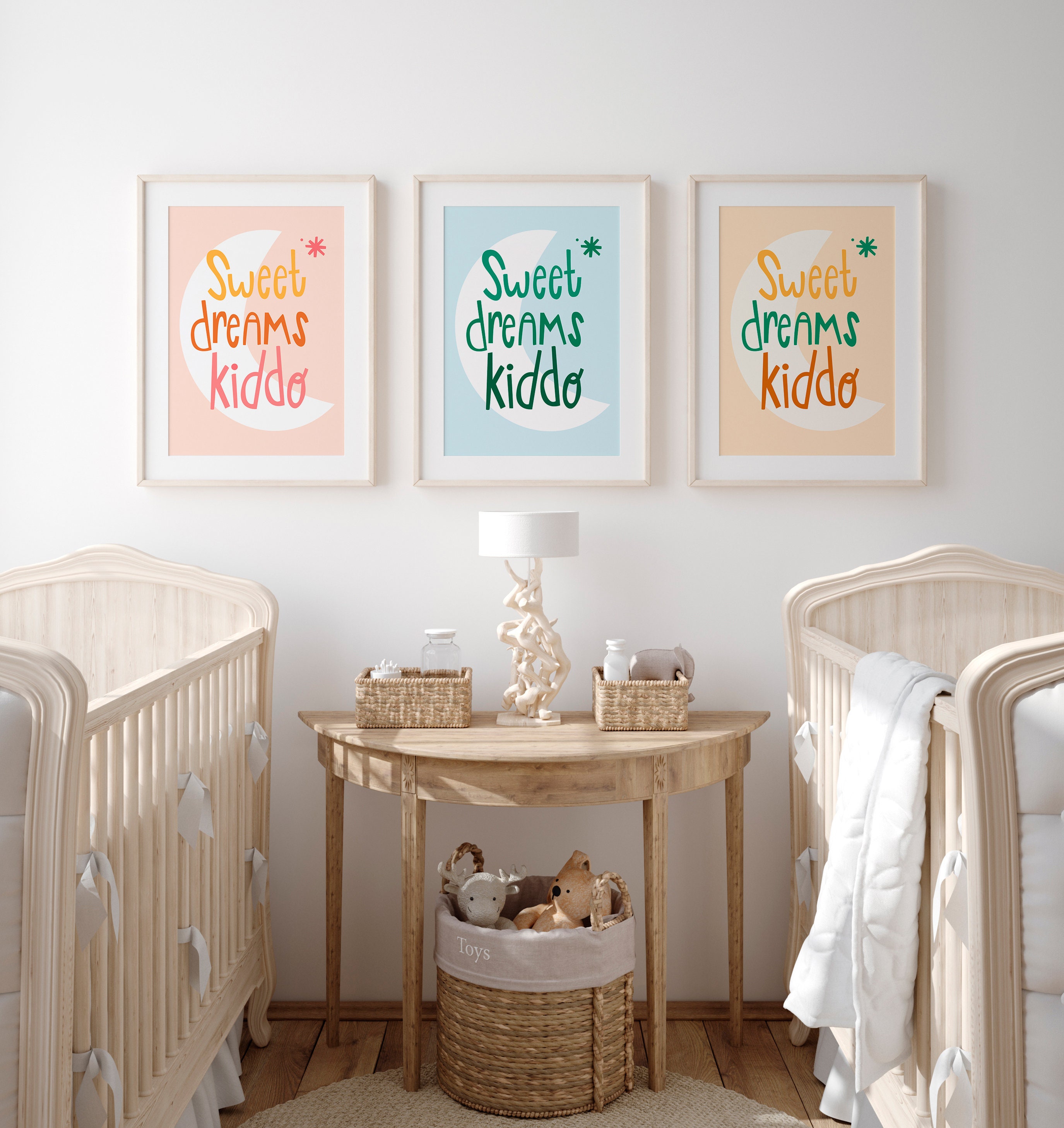 Sweet Dreams Sign Printable Children Wall Art Moon and Stars Etsy