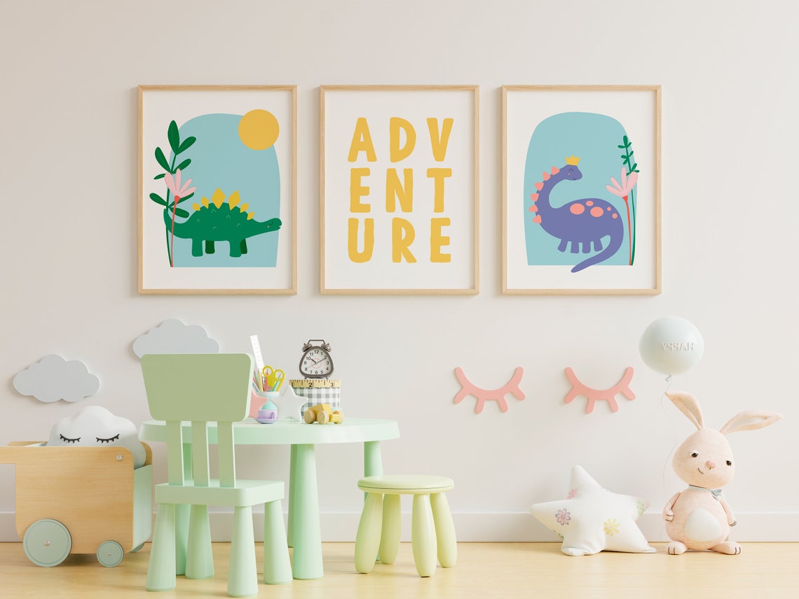 Dinosaur Printable Wall Art Dinosaur Nursery Wall Art - Etsy