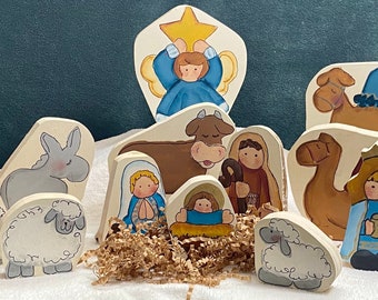 Wooden Nativity Set