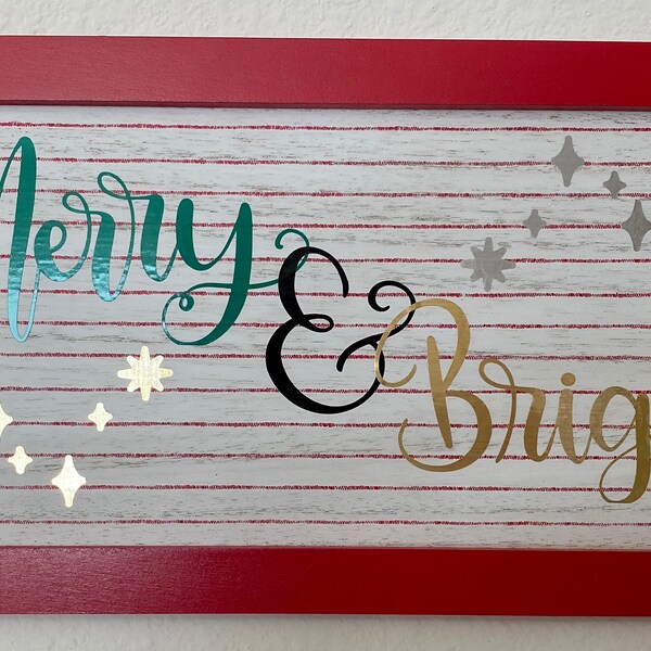 Merry Bright Banner - Etsy