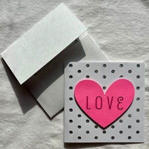 Love Polka Dot Heart Card