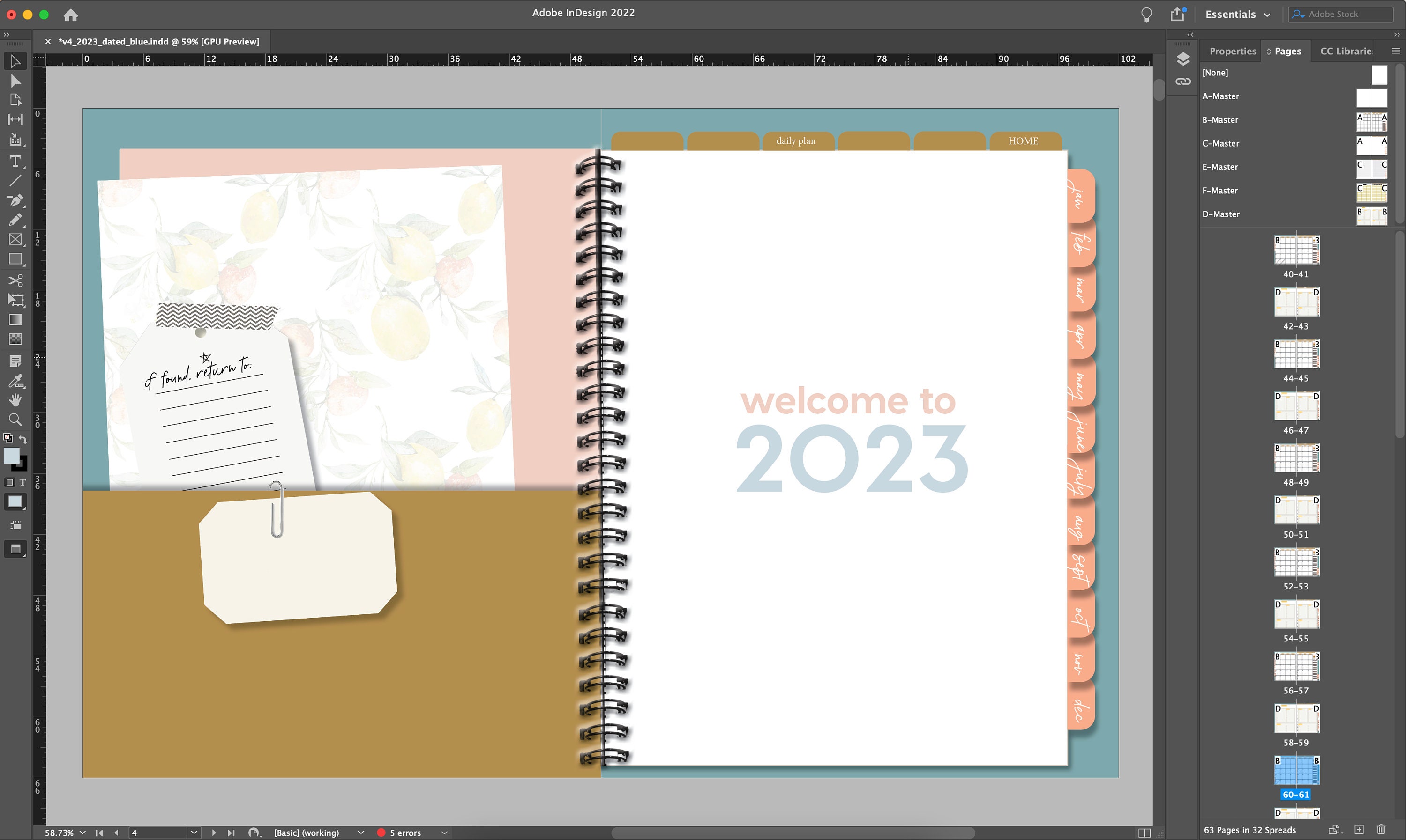 Weekly Planner Layout