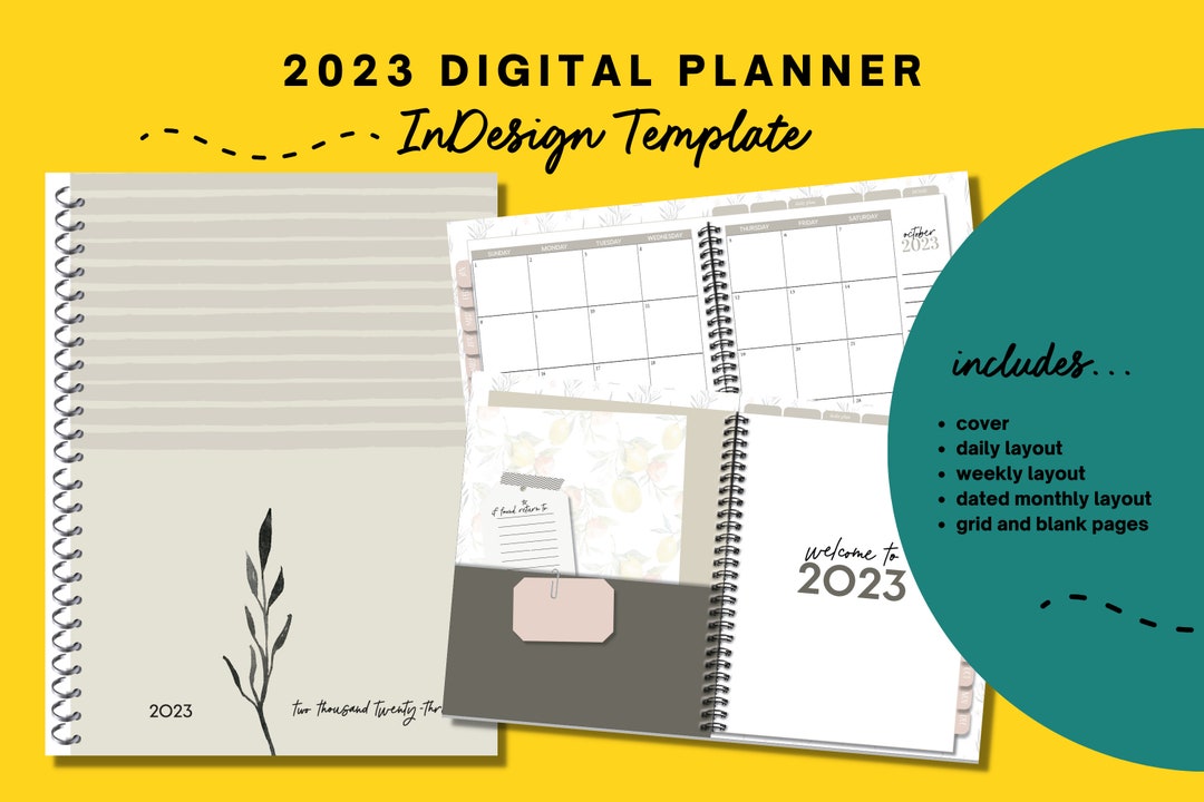 Indesign Template Digital Planner, DIY Digital Planner Template