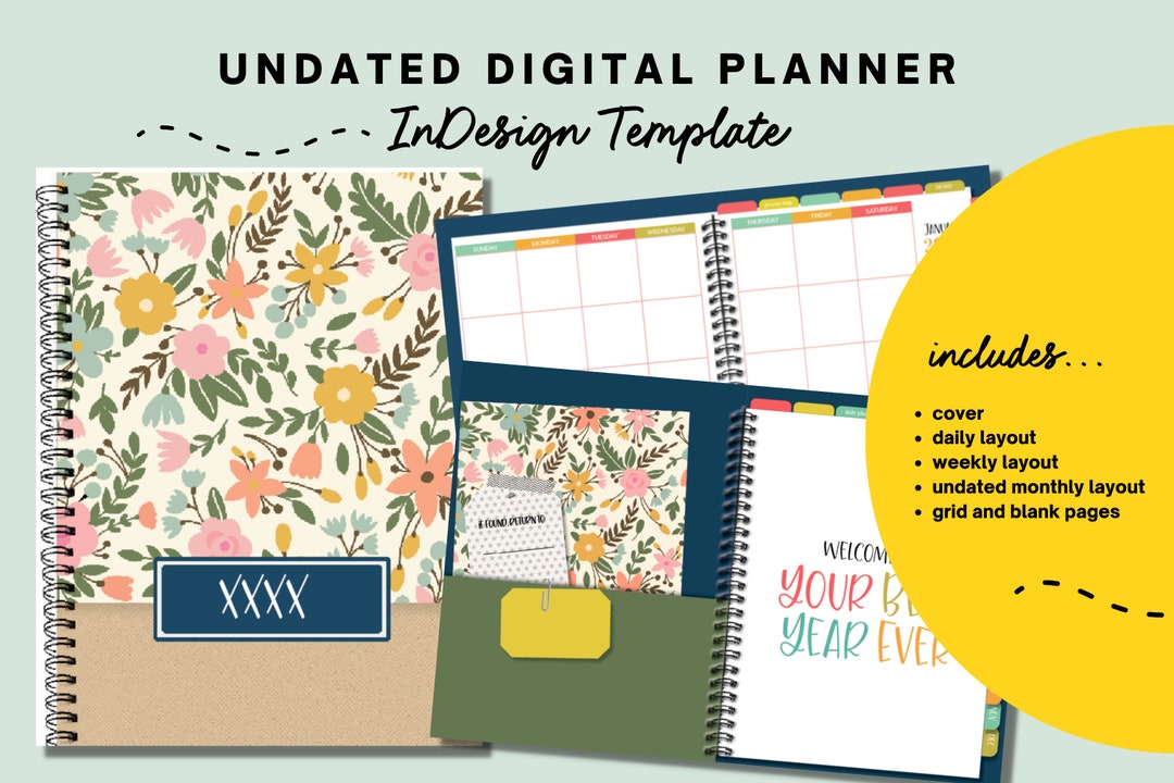 Indesign Digital Planner Template to Sell Your Own Digital Planner