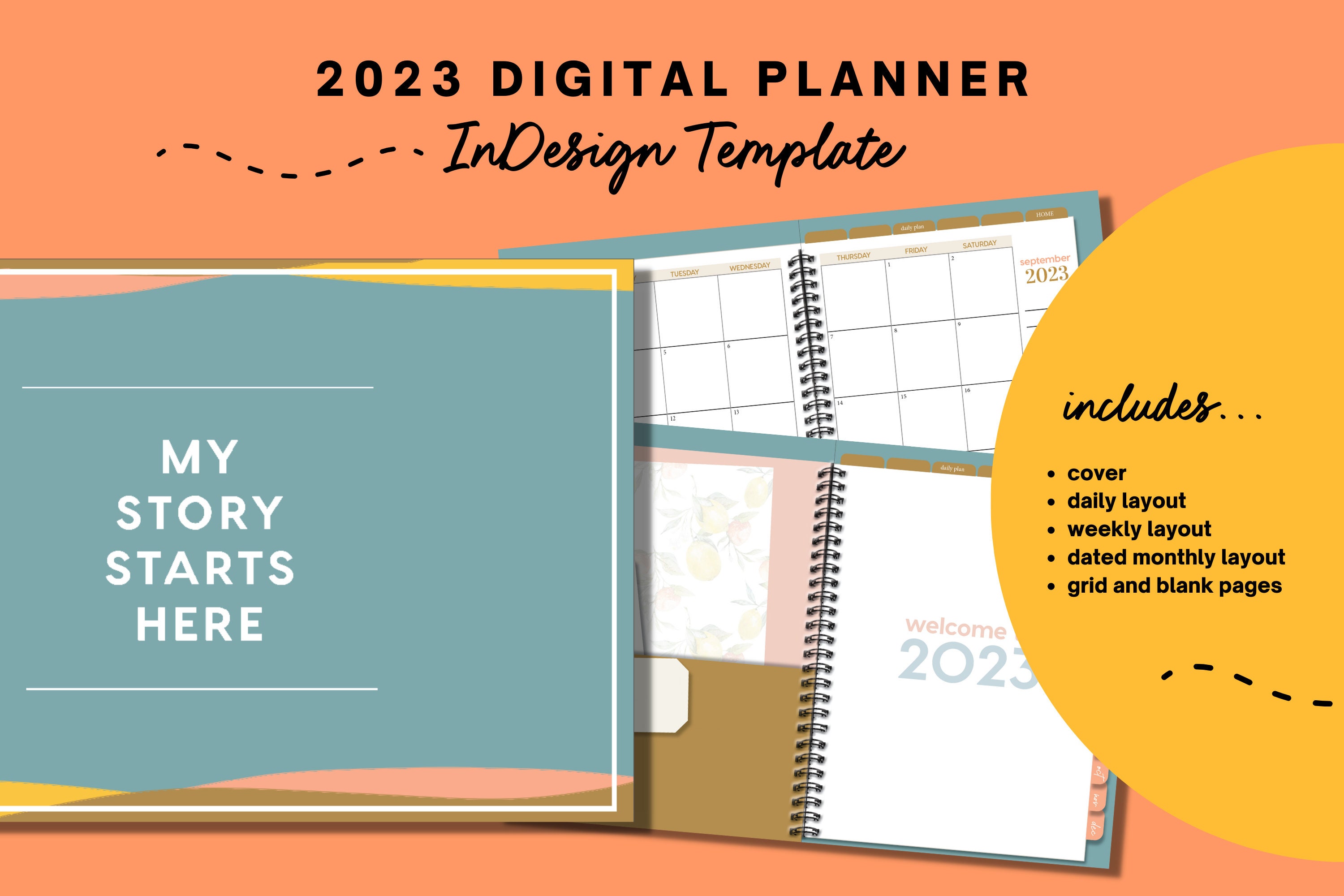 2023-digital-planner-template-indesign-digital-planner-blue-template