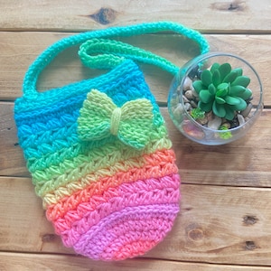 Geflochtene Kinder Geldbörse Häkelanleitung / Ostern Korb / Tasche / Geldbörse / Crossbody