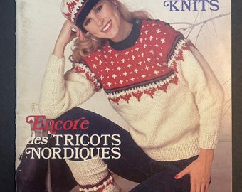 Knit Cardigans Sweaters Jackets Womens Mens Unisex Knitting Pattern Book Patons More Nordic Knits Beehive Book 452