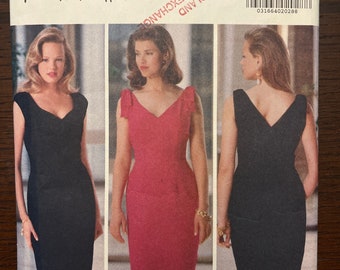 Semi Fitted Sleeveless Straight Dress Womens Misses Sewing Pattern Butterick 5053 Uncut Size 8 10 12