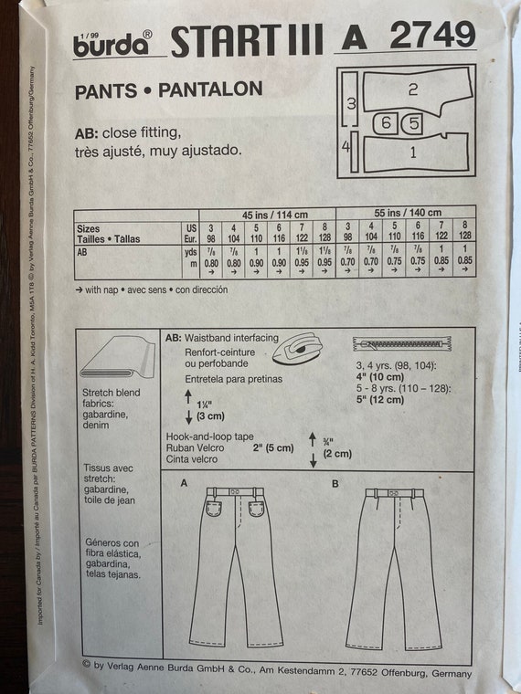 Girls Pants Pattern Pdf, Pants Sewing Pattern, Capri Pattern