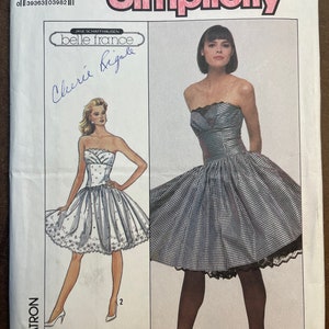 Fitted Bodice Full Skirt Dress Womens Misses Sewing Pattern Simplicity 8546  Uncut Size 12 - Etsy
