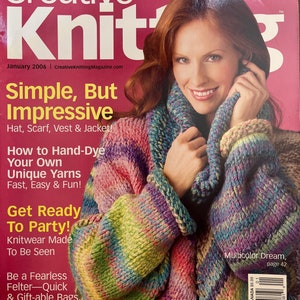 Creative Knitting Magazine January 2006 Issue Knit Womens Patterns