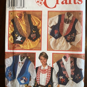 Petite Lined Vests with Back Belt and Buckle in Eight Variations Womens Misses Sewing Pattern McCalls 3720 Uncut Size 16 18 20 22