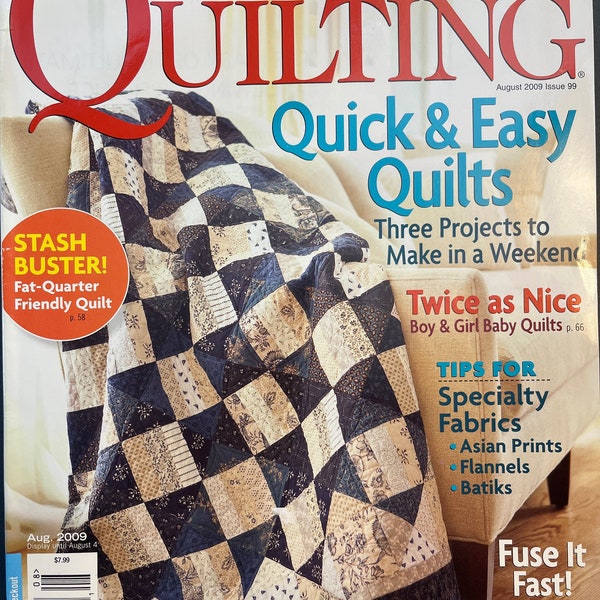 American Patchwork & Quilting Better Homes and Gardens Magazine Quilt Pattern Instruction August 2009