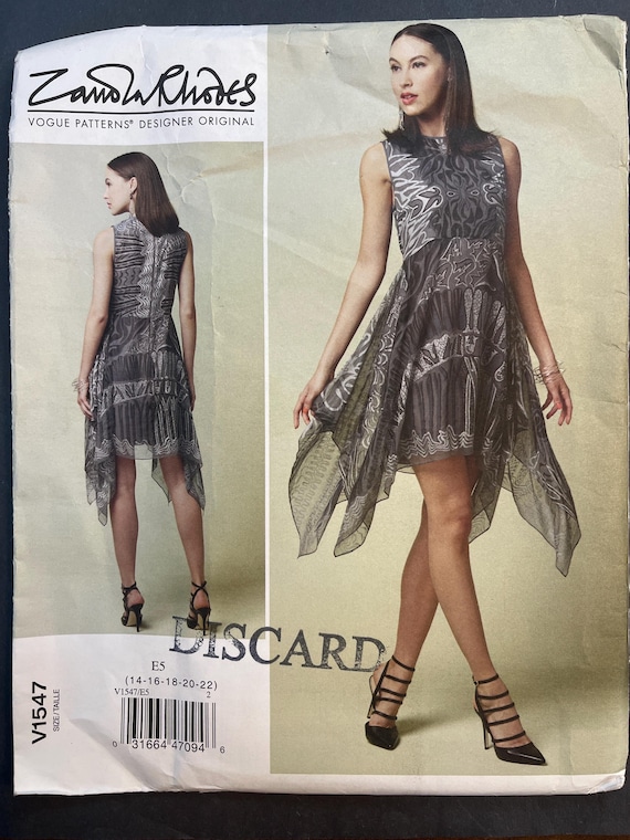 Fitted Sleeveless Dress Womens Misses Sewing Pattern Vogue Designer Original 1547 Uncut Size 14 16 18 20 22 - Etsy Fitted Sleeveless Dress Womens Misses Sewing Pattern Vogue Designer Original 1547 Uncut Size 14 16 18 20 22 - Etsy