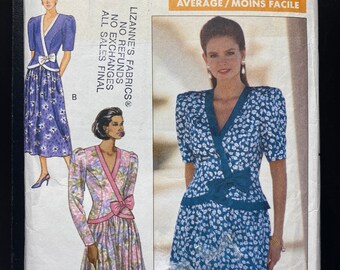 Butterick Sewing Pattern 4618 90s Misses Jacket and Skirt Size 6-8-10 Uncut