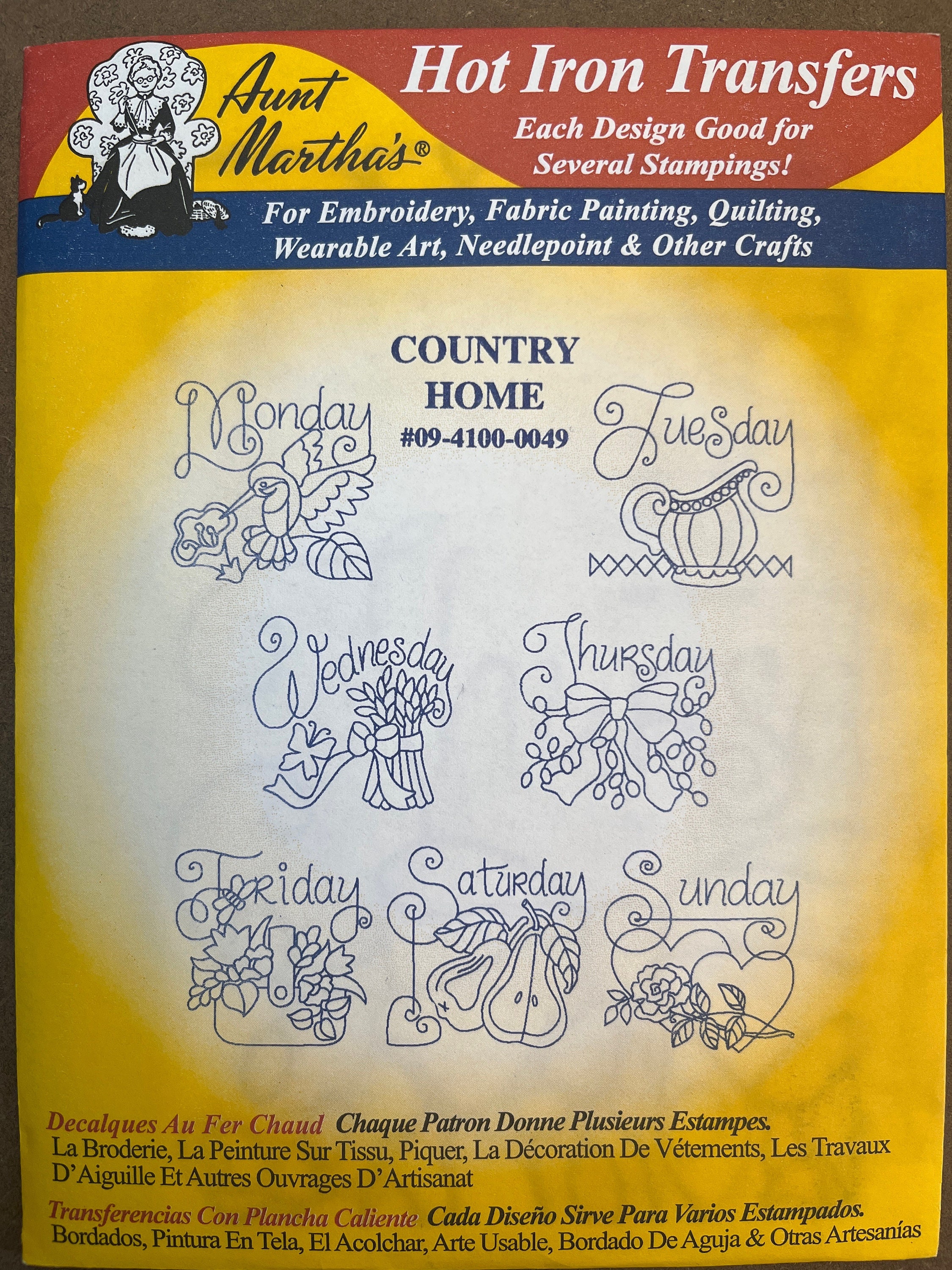 Iron Transfers for Embroidery Fabric Painting Needlepoint 