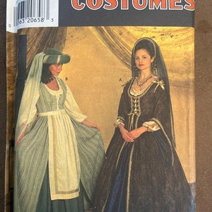 Historical Dresses Costumes Womens Misses Sewing Pattern Simplicity 7756 Uncut Size 10 12 14
